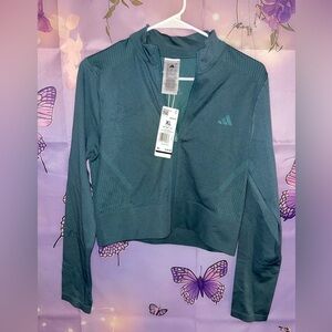 adidas Women's Teal Knit Training Jacket
